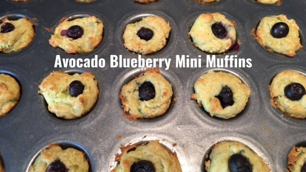 Avocado Blueberry mini muffins for baby