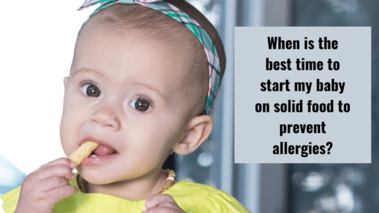 Benefits of starting solids at 6 months vs 4 months for baby