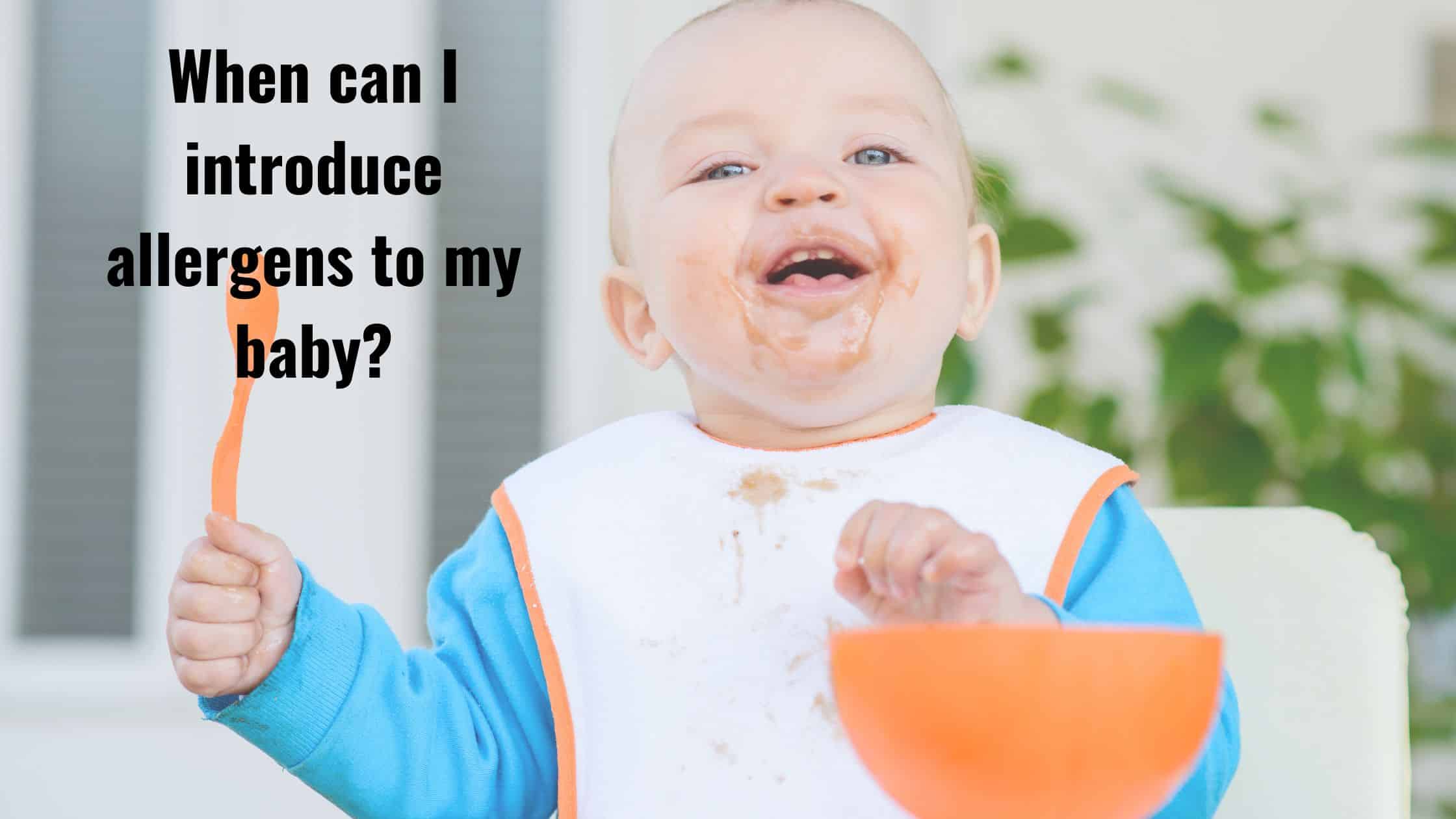 when can I introduce allergenic foods? Baby eating