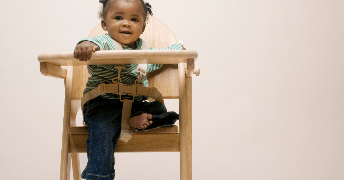 baby in high chair