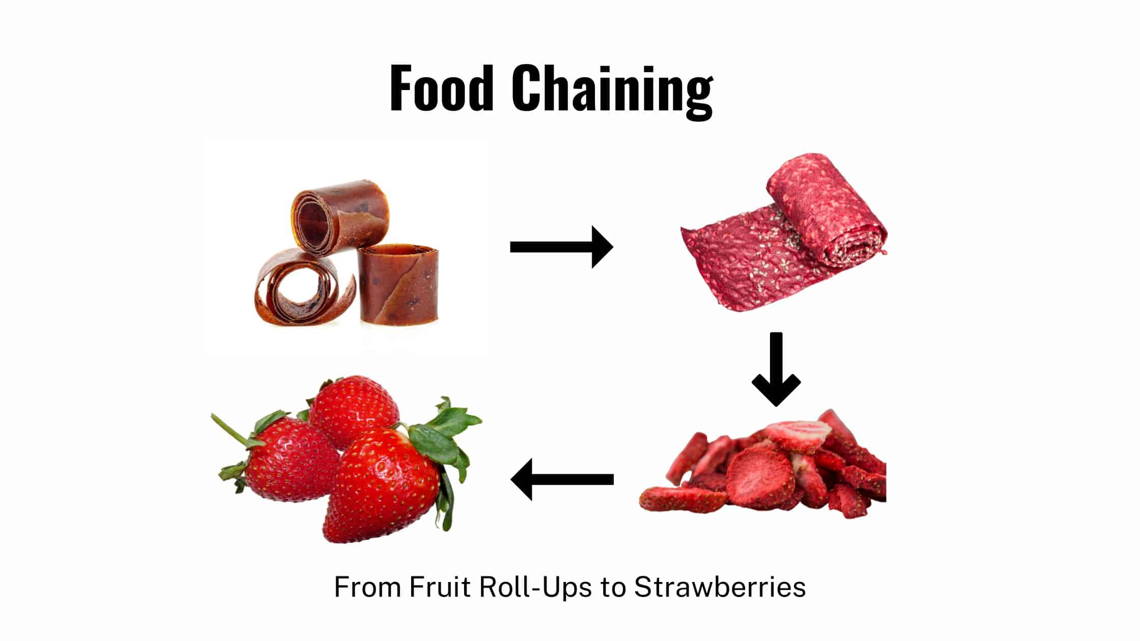 Food Chaining example using strawberries