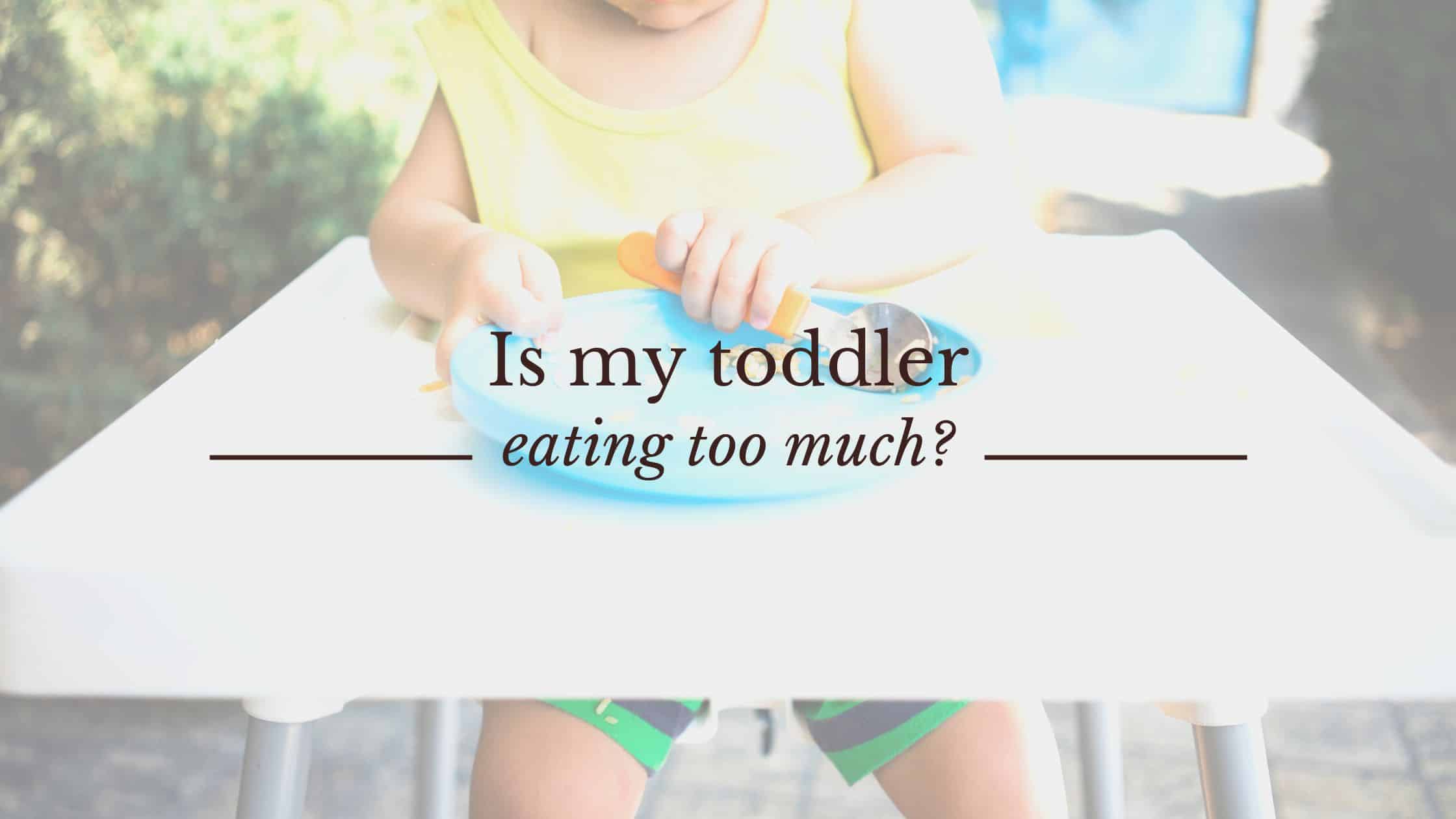 toddler eating at a table