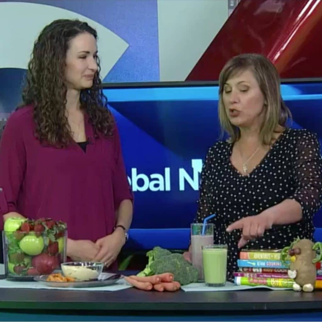 kids and vegetables interview on Global TV