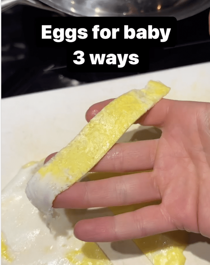 Eggs for baby prepared three ways