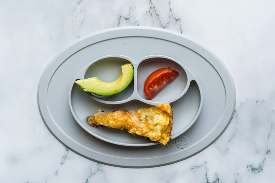 Cheesy frittata for babyled weaning